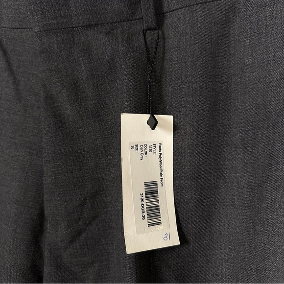 Louis Martin Wool Blend Expandable Waist Pleated Dress Pants Quiet Luxury Office - Picture 6 of 11